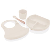 Coffret repas silicone 4 pcs Ekru by Babyjem